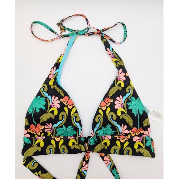 Sunshine 79 Women's Over the Shoulder Thick Strap Swim Top Multi//Palm Size 6 - Picture 3 of 12